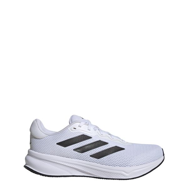 Buty Response. Białe buty do biegania adidas, bez wzorów, z materiału, bez zapięcia, do biegania. Za 329.00 zł.
