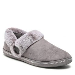 Kapcie Skechers. Szare kapcie Skechers, bez wzorów. Za 199.99 zł.