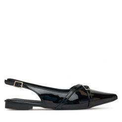 Baleriny DeeZee. Czarne baleriny DeeZee, bez wzorów, bez obcasa, bez zapięcia. Za 99.99 zł.