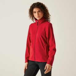 Polar roboczy damski Micro Full Zip. Czerwone bluzy z polaru Regatta, bez wzorów, z polaru, trekkingowe. W wyprzedaży za 119.99 zł.