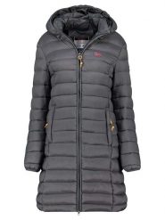 Geographical Norway Płaszcz pikowany "Atikolor" w kolorze ciemnoszarym rozmiar: XXL. Czarne płaszcze Geographical Norway, xxl, bez wzorów, bez kaptura. Za 187.96 zł.