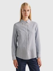 Benetton Koszula w kolorze szarym rozmiar: L. Szare koszule Benetton, l, bez wzorów, z bawełny, bez kołnierzyka, bez ramiączek. Za 61.60 zł.