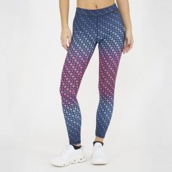 Legginsy treningowe damskie NETMESH. Czerwone legginsy ELPLAYER, bez wzorów, z elastanu, sportowe. W wyprzedaży za 80.00 zł.