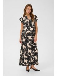 CULTURE Bluzka w kolorze czarno-beżowym rozmiar: M. Brązowe bluzki Culture, m, bez wzorów, z wiskozy, klasyczne, bez kołnierzyka, bez ramiączek. Za 126.99 zł.