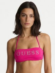 Guess Góra od bikini E6GJ45 KF442 Różowy. Czerwone bikini Guess, z aplikacjami, z syntetyku. Za 239.99 zł.