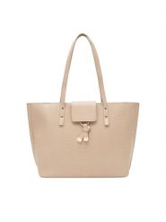 Jenny Fairy Torebka RX1435 Beżowy. Brązowe shopper bag Jenny Fairy, bez wzorów, ze skóry, bez dodatków. Za 149.99 zł.