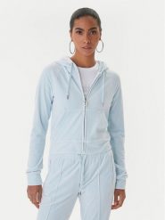 Juicy Couture Bluza Madison JCWAS225306 Błękitny Slim Fit. Niebieskie bluzy Juicy Couture, s, bez wzorów, z syntetyku, bez ramiączek, bez kaptura. Za 439.99 zł.