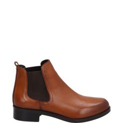 SZTYBLETY DAMSKIE P07 VITEL CUOIO. Botki Venezia, bez wzorów, ze skóry, bez obcasa, bez zapięcia. Za 259.00 zł.