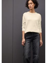 Cecil Sweter w kolorze kremowym rozmiar: 44. Brązowe swetry Cecil, bez wzorów, bez ramiączek. Za 126.45 zł.