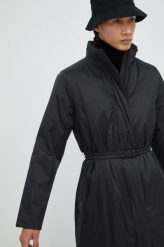 Rains kurtka 15500 Long Padded Nylon W Coat kolor czarny przejściowa. Czarne kurtki Rains, m, bez wzorów, z nylonu, bez kaptura. W wyprzedaży za 978.99 zł.