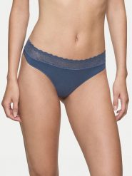 Triumph Stringi Feel Of Modal 10219764 Niebieski. Niebieskie stringi Triumph, bez wzorów. Za 39.99 zł.