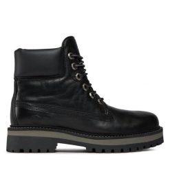 Trapery Lumberjack. Czarne traperki Lumberjack, bez wzorów, bez obcasa, bez zapięcia. Za 529.99 zł.