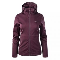 Kurtka Damska Ifaro Soft Shell. Fioletowe kurtki przejściowe sportowe ELBRUS, xl, bez wzorów, z softshellu, bez kaptura, trekkingowe. Za 759.99 zł.