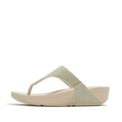 Klapki między palcami damskie FitFlop Lulu Shimmerglitz. Żółte klapki FIT FLOP, bez wzorów, sportowe, bez obcasa, bez zapięcia. Za 296.99 zł.
