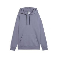 Damska dzianinowa bluza z kapturem Essentials o luźnym kroju PUMA. Fioletowe bluzy Puma, bez wzorów, z dzianiny, eleganckie, bez ramiączek, z kapturem. W wyprzedaży za 119.00 zł.