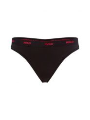 HUGO Stringi Kobiety Bawełna czarny, XS. Czarne stringi Hugo, bez wzorów, z bawełny. Za 95.95 zł.