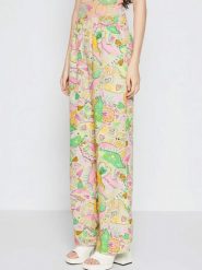 Monki Spodnie ze wzorem rozmiar: M. Spodnie materiałowe Monki, bez wzorów, z materiału, z podwyższonym stanem. Za 39.99 zł.