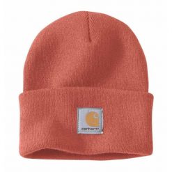 Czapka zimowa Carhartt Acrylic Watch Hat. Brązowe czapki zimowe Carhartt, bez wzorów, sportowe. Za 82.00 zł.