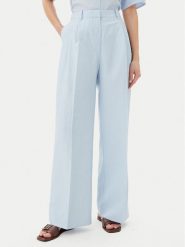 Tommy Hilfiger Spodnie materiałowe WW0WW45460 Niebieski Relaxed Fit. Niebieskie spodnie materiałowe Tommy Hilfiger, bez wzorów, ze lnu. Za 499.99 zł.