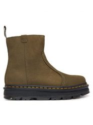 Dr. Martens Botki ZEBZAG Rigger Olive Wyoming DM42022300 Zielony. Zielone botki Dr Martens, bez wzorów, z nubiku, bez obcasa, na płaskiej podeszwie, bez zapięcia. Za 849.99 zł.