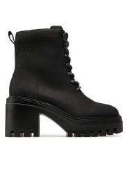 Calvin Klein Jeans Trzewiki Chunky Heeled Zip Boot Lth YW0YW01548 Czarny. Czarne botki Calvin Klein Jeans, bez wzorów, z jeansu, bez obcasa, na słupku, bez zapięcia. Za 429.99 zł.