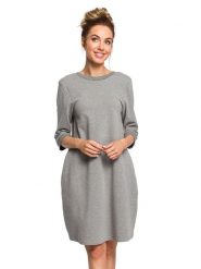 Made of emotion Sukienka w kolorze szarym rozmiar: L. Szare sukienki Made Of Emotion, l, bez wzorów, bez kołnierzyka, bez ramiączek, midi. Za 131.12 zł.