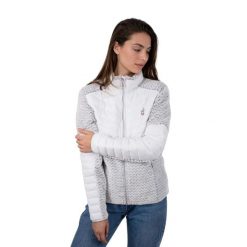 Kurtka CMP COPEN hybrydowa pikowana z futerkiem lekka ciepła. Białe kurtki Aulp, bez wzorów, z futra, sportowe, bez kaptura. Za 339.99 zł.