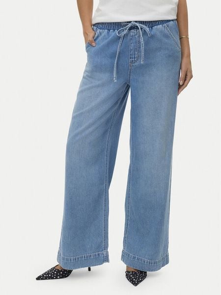 Vero Moda Jeansy Allison 10342870 Niebieski Wide Leg. Niebieskie jeansy Vero Moda, bez wzorów, z bawełny. Za 175.99 zł.