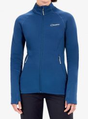 Bluza polarowa damska Berghaus Kinetic Powerstretch Jkt Af. Niebieskie bluzy z kapturem Berghaus, l, bez wzorów, z dzianiny, bez kaptura, trekkingowe. Za 615.99 zł.
