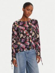 Desigual Bluzka Flori 25WWBW03 Czarny Regular Fit. Czarne bluzki Desigual, m, bez wzorów, z syntetyku, bez kołnierzyka, bez ramiączek. Za 319.99 zł.