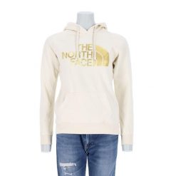Damska bluza z kapturem TNF beżowa. Brązowe bluzy z kapturem The North Face, l, bez wzorów, z materiału, z kapturem, na fitness i siłownię. Za 114.98 zł.