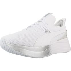 Buty sportowe damskie Puma SOFTRIDE SABRINA. Białe buty treningowe Puma, bez wzorów, z dzianiny, bez zapięcia, na fitness i siłownię. Za 229.99 zł.