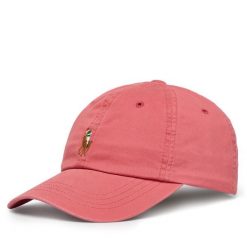 Czapka z daszkiem Polo Ralph Lauren. Czerwone czapki z daszkiem Polo Ralph Lauren, bez wzorów. Za 359.99 zł.