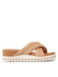 Roxy Klapki ARJL200806 Brązowy. Brązowe klapki Roxy, bez wzorów, ze skóry, bez obcasa, bez zapięcia. Za 219.99 zł.