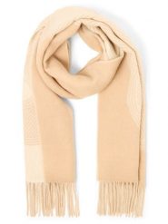 BOSS szalik tkany - Vianna Kobiety biały|beżowy, ONE SIZE. Białe szaliki i kominy Boss, bez wzorów, z wełny. Za 449.95 zł.