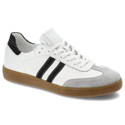 Białe Sneakersy Armodo Stylowe Sportowe Obuwie Damskie. Białe buty treningowe Armodo, bez wzorów, z gumy, bez zapięcia, trekkingowe. Za 332.99 zł.