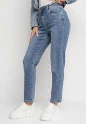 Niebieskie Jeansy z Bawełną o Kroju Mom Fit z Wysokim Stanem Isariva. Niebieskie jeansy Born2be, bez wzorów, z bawełny, eleganckie, z podwyższonym stanem. W wyprzedaży za 55.24 zł.