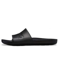 Kapcie Crocs Crocs Slide Dorosłych. Czarne kapcie Crocs, bez wzorów, z materiału. Za 139.99 zł.