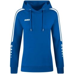 Bluza z kapturem dla kobiet Jako Power. Niebieskie bluzy JAKO, na zimę, bez wzorów, z bawełny, z kapturem. Za 369.00 zł.