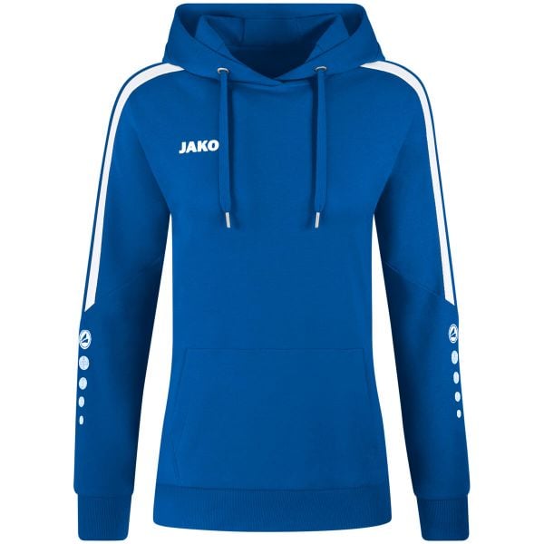 Bluza z kapturem dla kobiet Jako Power. Niebieskie bluzy JAKO, na zimę, bez wzorów, z bawełny, z kapturem. Za 368.50 zł.