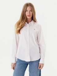 Tommy Hilfiger Koszula Ess WW0WW47169 Różowy Regular Fit. Czerwone koszule Tommy Hilfiger, bez wzorów, z bawełny, bez kołnierzyka, bez ramiączek. Za 239.99 zł.