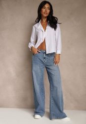 Niebieskie Jeansy Wide Leg High Waist z Błyszczącymi Zdobieniami Lilyss. Niebieskie jeansy Renee, l, z aplikacjami, z jeansu, klasyczne, z podwyższonym stanem. Za 119.99 zł.