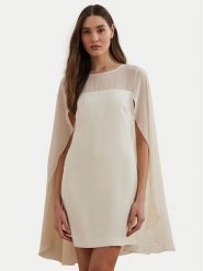 LAUREN RALPH LAUREN Sukienka koktajlowa 253963771001 Écru Regular Fit. Sukienki Lauren Ralph Lauren, bez wzorów, z syntetyku, wizytowe, bez kołnierzyka, bez ramiączek. Za 769.99 zł.