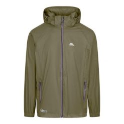 Kurtka Unisex Qikpac X Rozpinana. Zielone kurtki Trespass, s, bez wzorów, z materiału, z kapturem. Za 163.99 zł.