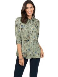 WITT WEIDEN Bluzka w kolorze zielonym rozmiar: 40. Zielone bluzki WITT WEIDEN, bez wzorów, z bawełny, bez kołnierzyka, bez ramiączek. Za 48.73 zł.