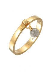 Elli PREMIUM Damski pierścionek wisiorek perła z labradorytem z pozłacanego srebra próby 925 Sterling Silver Pierścionki 1 ct. Szare pierścionki Elli PREMIUM, z labradorytem, pozłacane. Za 328.99 zł.