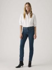 Levi's Dżinsy - Straight fit - w kolorze niebieskim rozmiar: W25/L30. Niebieskie jeansy Levi's, l, z aplikacjami, klasyczne. Za 170.47 zł.