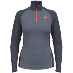 Koszulka termoaktywna z długim rękawem i półgolfem damska Odlo NATURAL. Szare t-shirty sportowe ODLO, l, bez wzorów, z materiału, bez ramiączek, narciarskie. Za 389.99 zł.