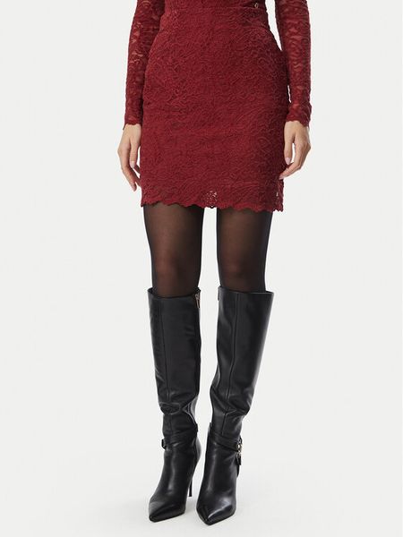 Guess Spódnica mini W6BD59 K7909 Bordowy Regular Fit. Czerwone spódnice Guess, m, z aplikacjami, mini. Za 344.99 zł.