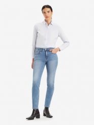 Levi´s Dżinsy "724" - Skinny fit - w kolorze błękitnym rozmiar: W26/L30. Niebieskie jeansy l, z aplikacjami, klasyczne, z podwyższonym stanem. Za 131.74 zł.